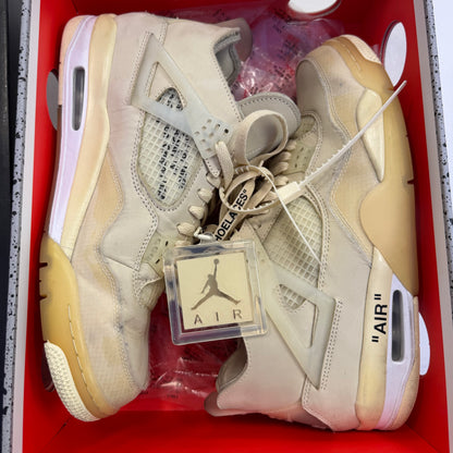 Off White x Wmns Air Jordan 4 Retro Sail (USED)
