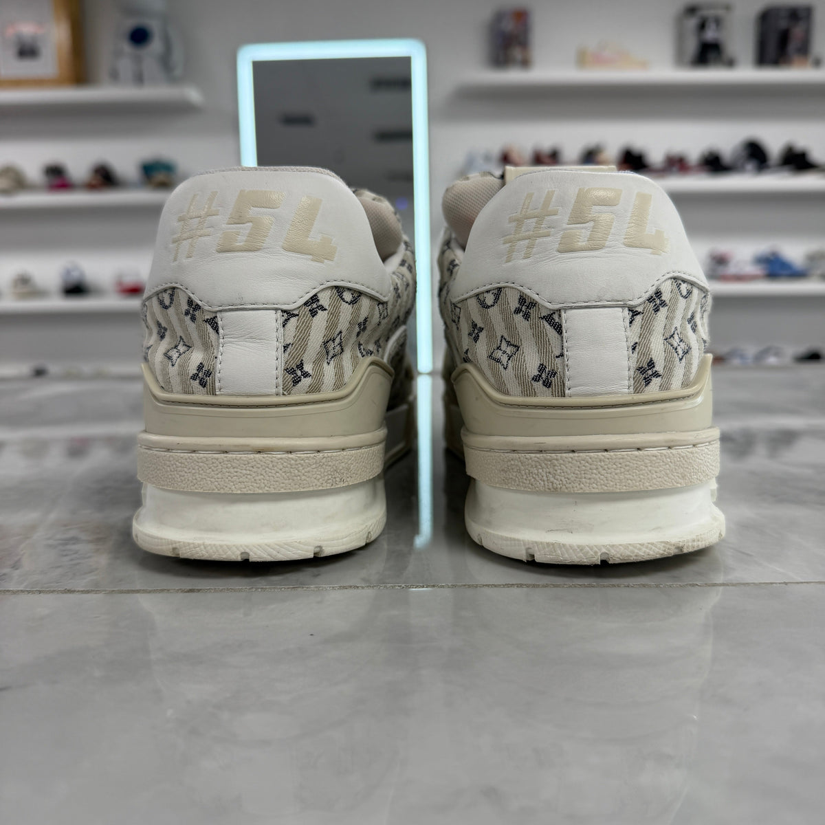 Louis Vuitton Mini Monogram Stripe Trainer Sneaker - view 5