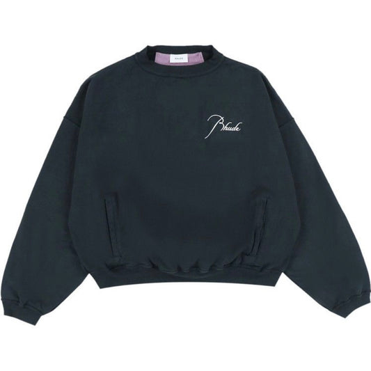 Rhude Panel Crewneck Black