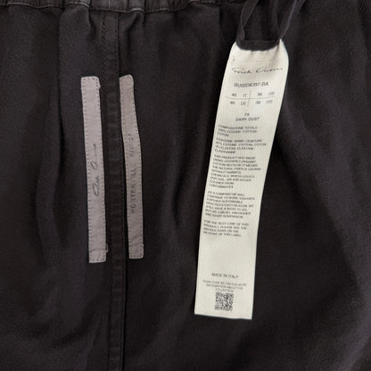 Rick Owens Porterville Long Cotton Boxer Shorts Dark Dust