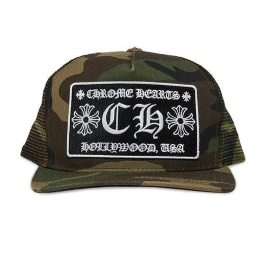 Chrome Hearts CH Hollywood Trucker Hat Camo