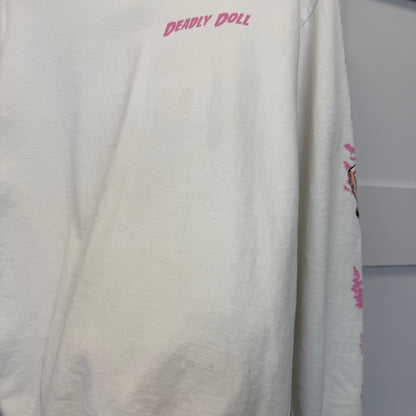 Chrome Hearts x Deadly Doll Crewneck White/Pink