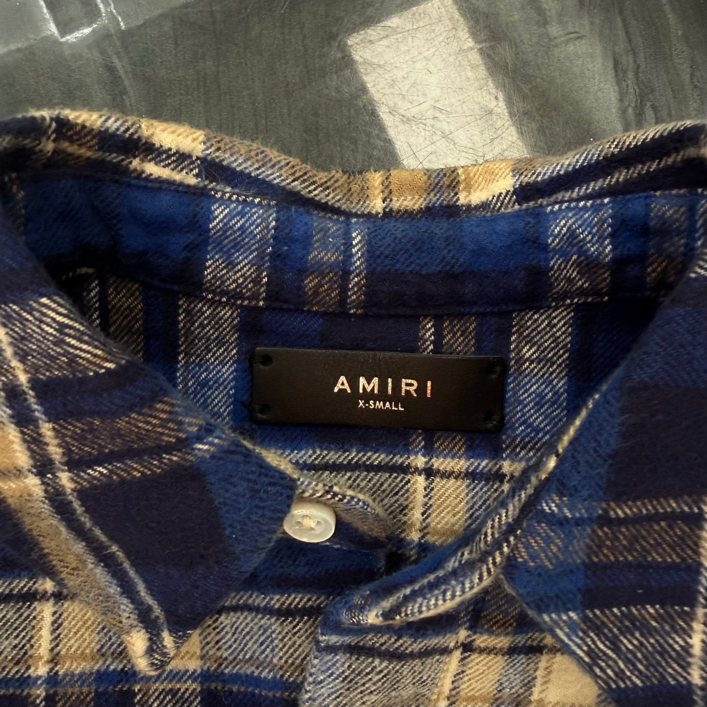 Amiri x TGCW The Great City Workshop Blue Plaid Flannel Shirt