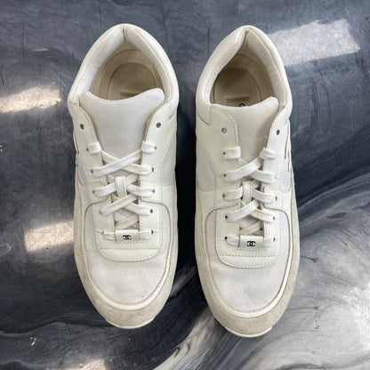 Chanel CC Logo Trainer Low Suede Calfskin Fabric (USED)