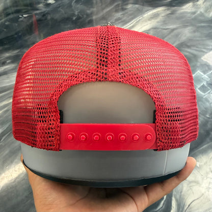 Chrome Hearts Hollywood CH White/Blue/Red Trucker Hat