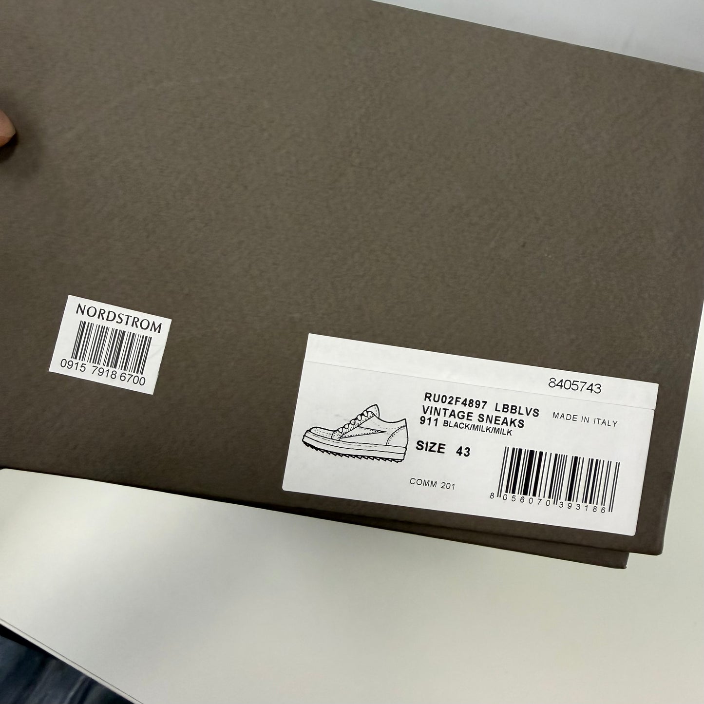 Rick Owens Black Tower Vintage Sneaks Sneakers (USED)