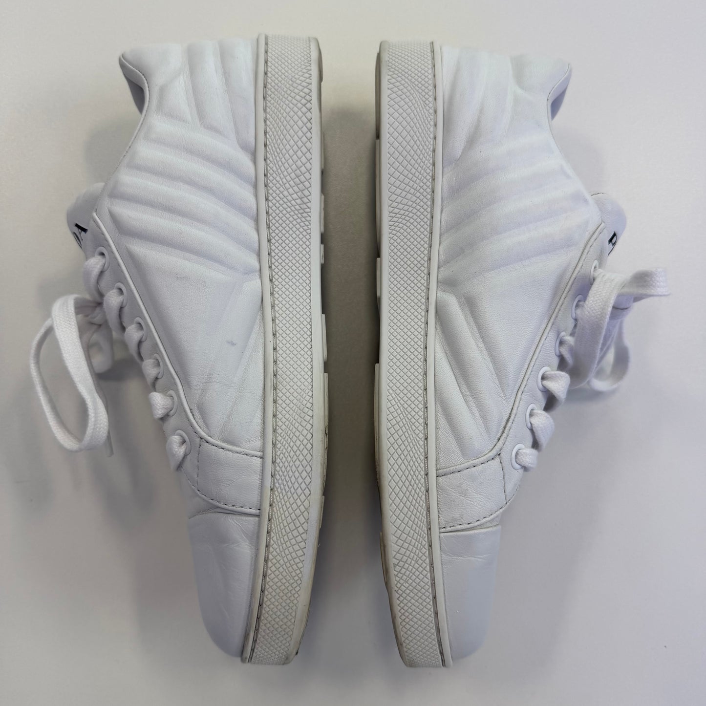 Prada Quilted Leather Logo Sneakers (USED NO BOX)