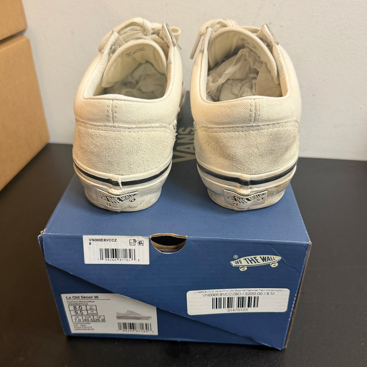 Vans Premium Old Skool 36
Pearlized Marshmallow White (USED)