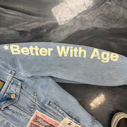 Better With Age Portrait Denim Jacket Multi Patch