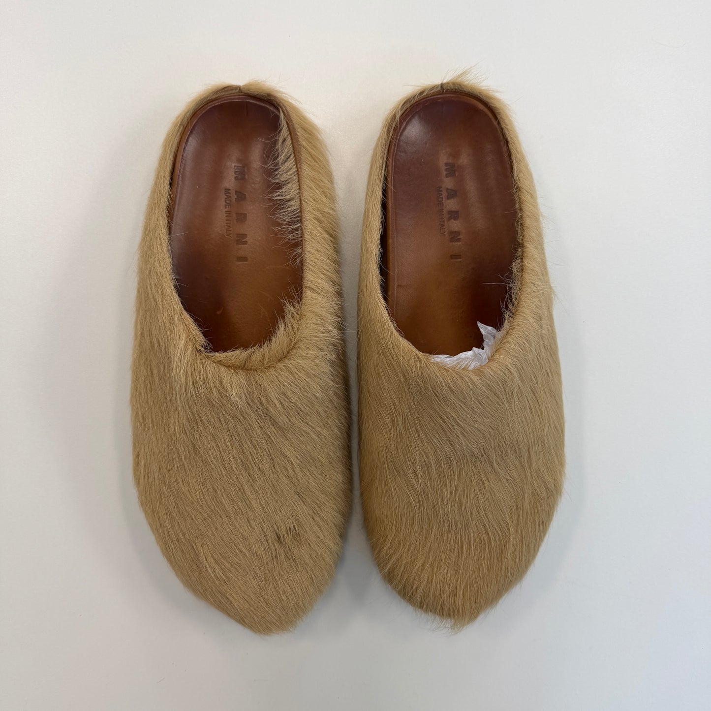 Marni Fussbet Sabot Mule Biege (USED NO BOX)