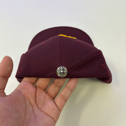 Chrome Hearts Burgundy/Gold CH Logo Hat