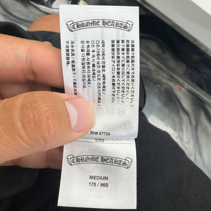 CHROME HEARTS 'BLACK' CANNES TONAL NECK LOGO POCKET TEE