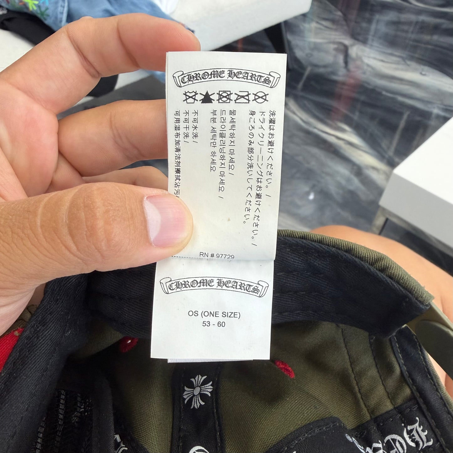 Chrome Hearts Olive Green Gas Station Trucker Hat