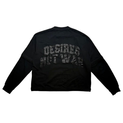 Bottega Desires War Long Sleeve T-Shirt Camo/Black