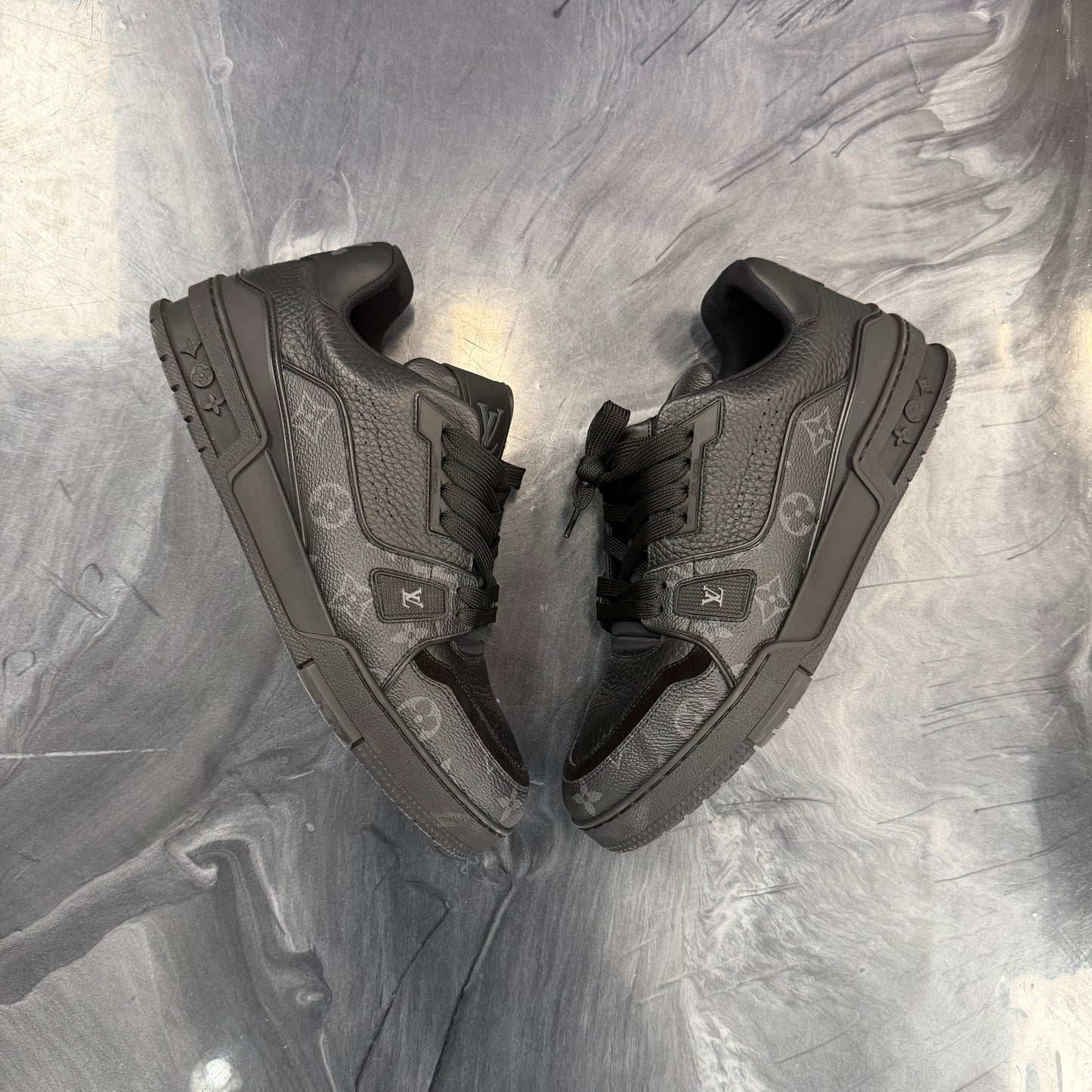 Louis Vuitton LV Trainer Sneakers black monogram (USED) (NO BOX)