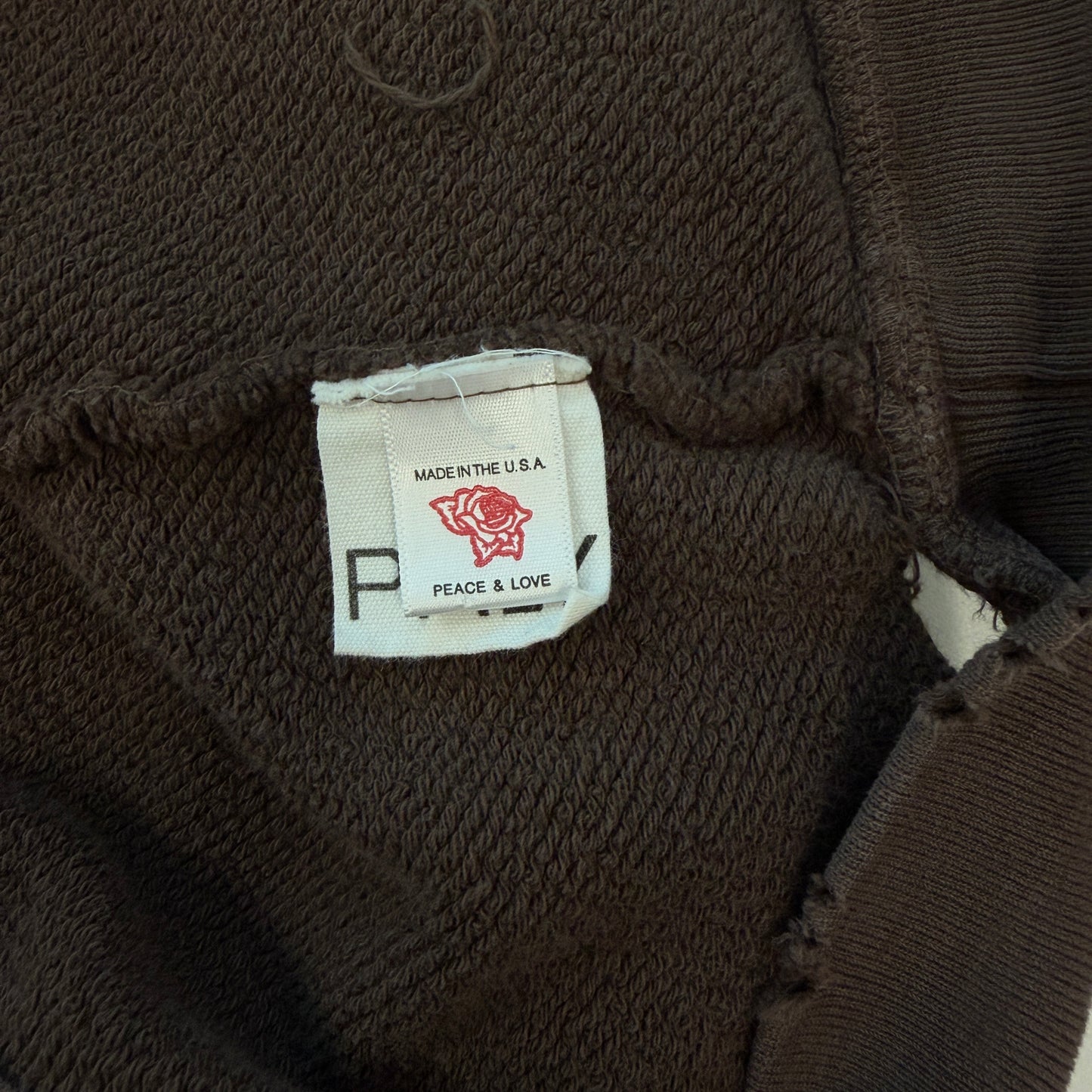 Paly Hollywood Yarn Logo Hoodie Brown
