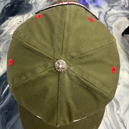 Chrome Hearts Olive Green Gas Station Trucker Hat