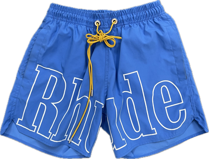 Rhude Logo Swim Trunk 'Blue'