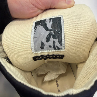 Rick Owens DRKSHDW Hollywood Jumbo Lace Puffer High Top Ramones Black Milk (Used)