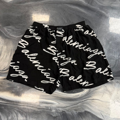 Balenciaga Scribble Logo Shorts