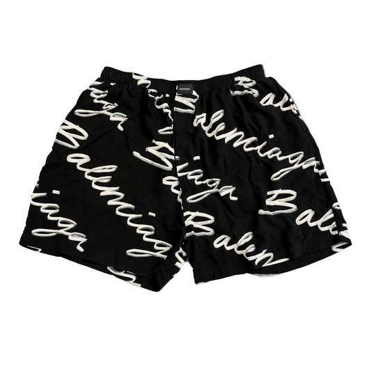 Balenciaga Scribble Logo Shorts