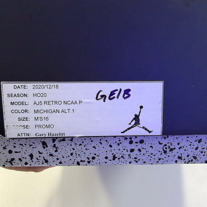 Air Jordan 5 Retro NCAA Pack - Michigan Sample PE (USED)