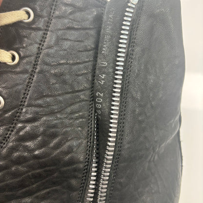 Rick Owens High-Top Black Pebbled Lamb Leather Ramone (USED)