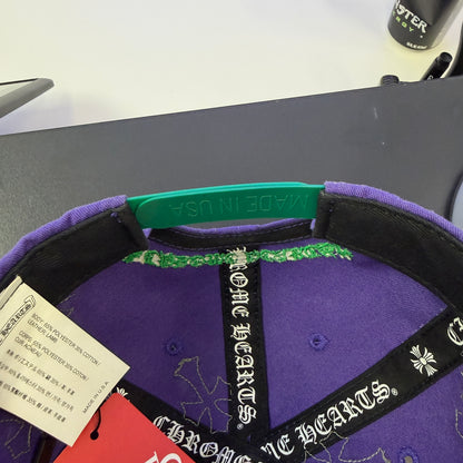 Chrome Hearts Purple Hat Green Patch