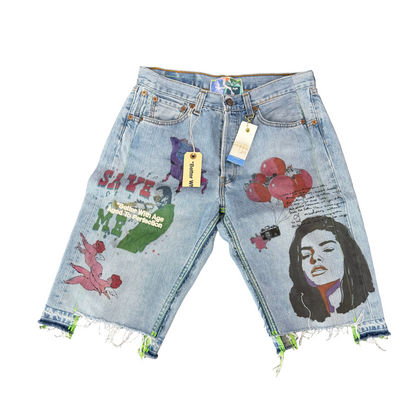 Better With Age Harrison Triple-Wide Denim Shorts