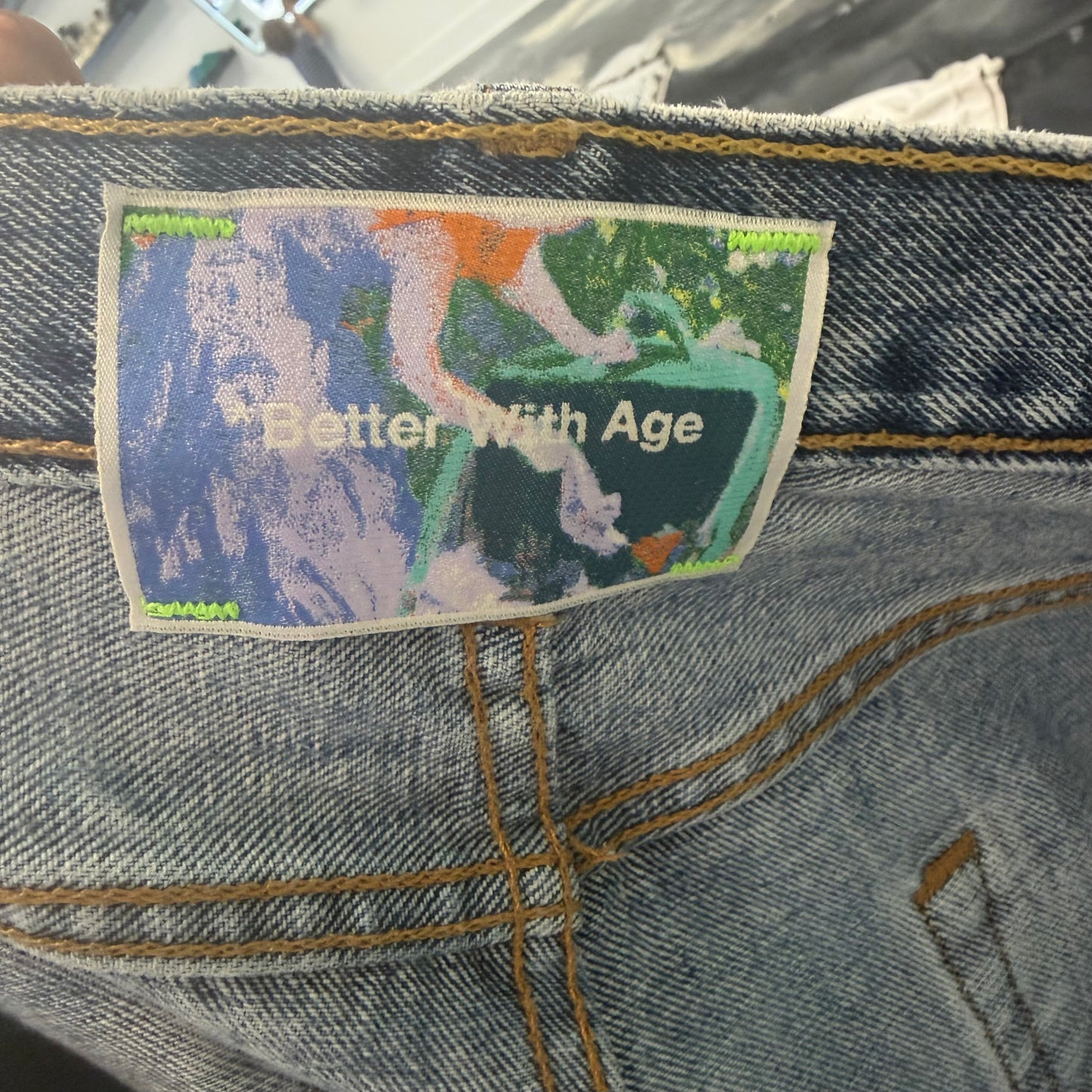 Better With Age Revolt Patchwork Denim Jeans