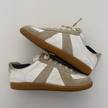Maison Margiela Replica Leather & Suede Sneakers (Used)(No Box)