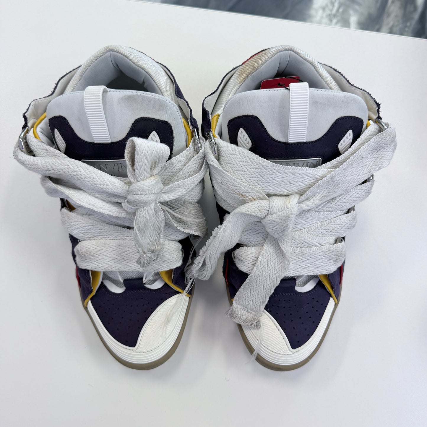 Lanvin Curb Exaggerated Lace-Up Skate Sneaker (USED NO BOX)