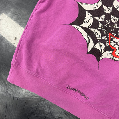 Chrome Hearts Matty Boy Web Purple Crewneck Sweatshirt