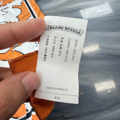 Chrome Hearts Cemetery Silk Scarf Orange