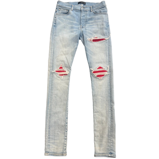 Amiri MX1 Light Wash Red Rip