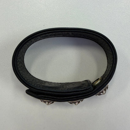 Chrome Hearts Leather Plus Cross Wrap Bracelet