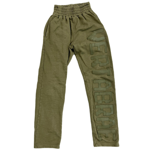 Vertabrae Green on Green Logo Sweatpants