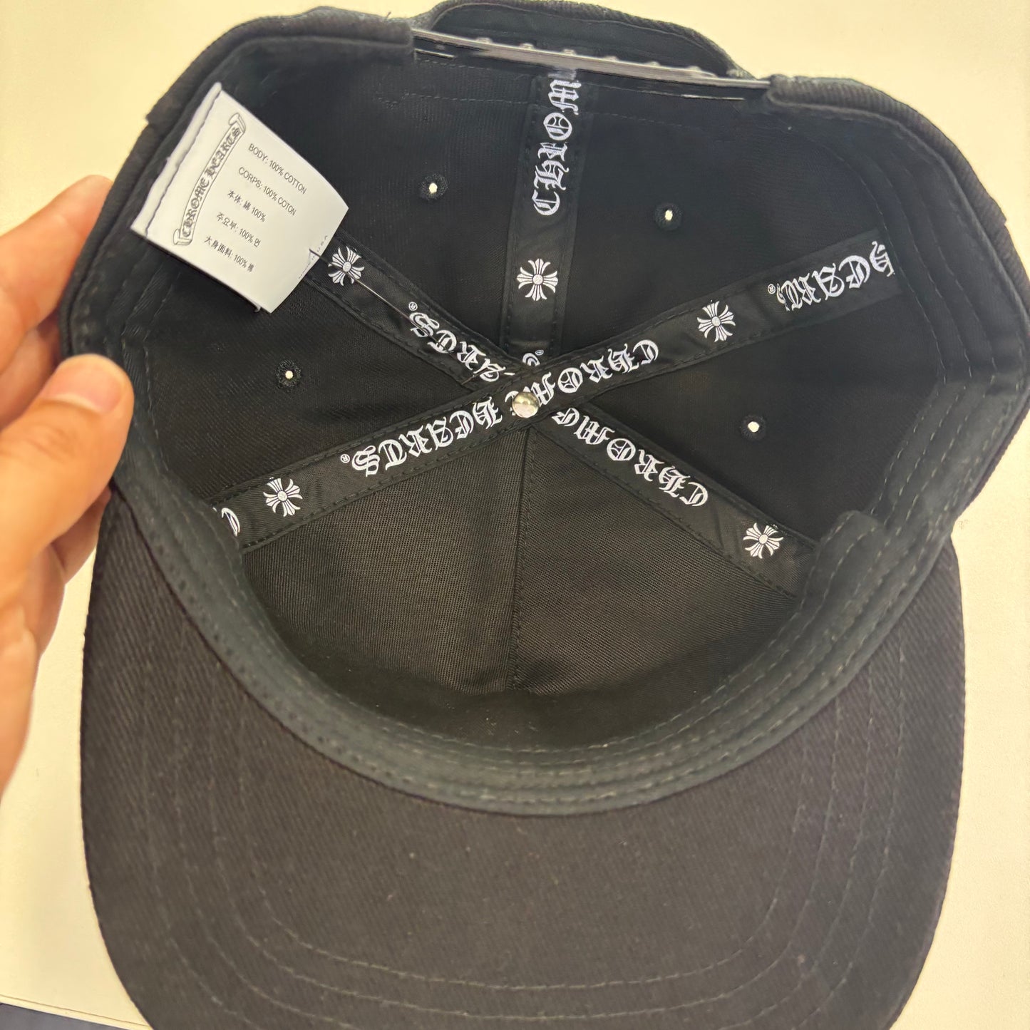Chrome Hearts Fleur Black Baseball Hat