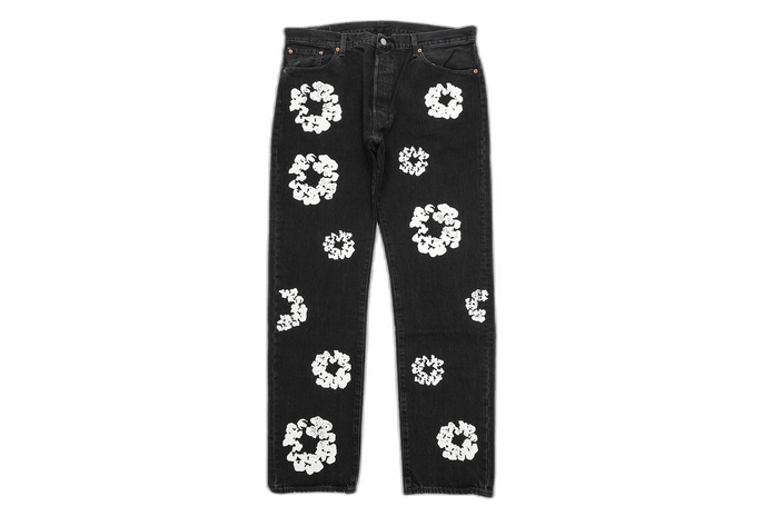 Denim Tears x Levi's Cotton Wreath 501 Black Jeans