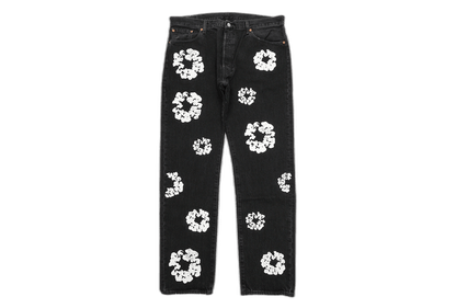 Denim Tears x Levi's Cotton Wreath 501 Black Jeans