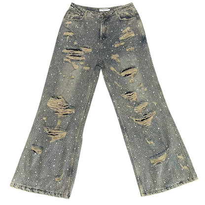 Vale Forever Rhinestone Blue Denim Jeans