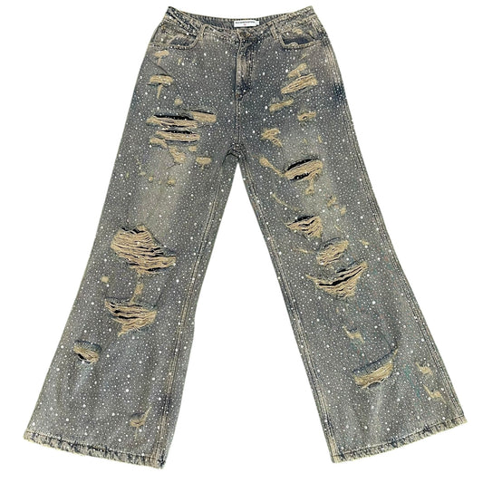 Vale Forever Rhinestone Blue Denim Jeans