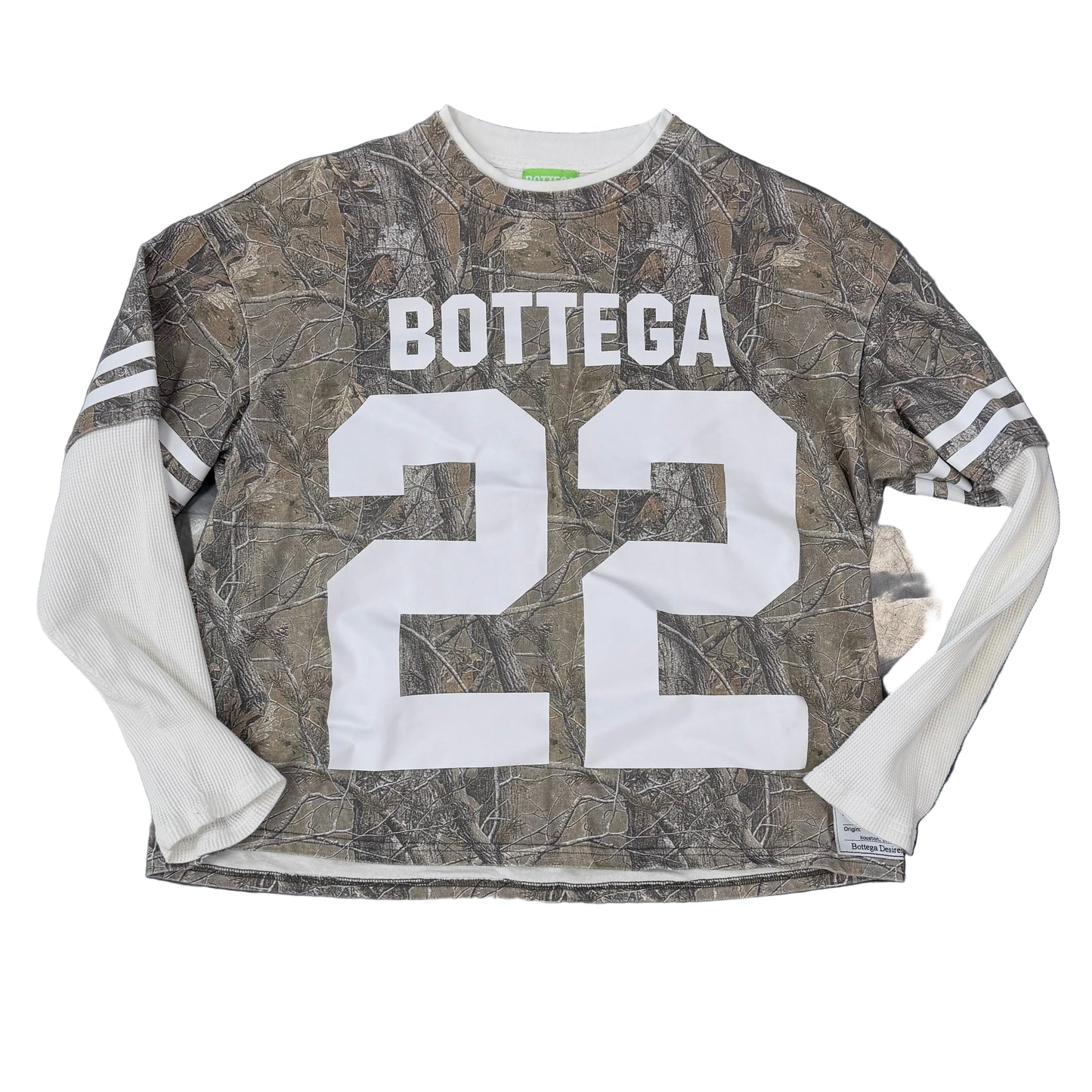 Bottega Desires War Long Sleeve T-Shirt Camo/White