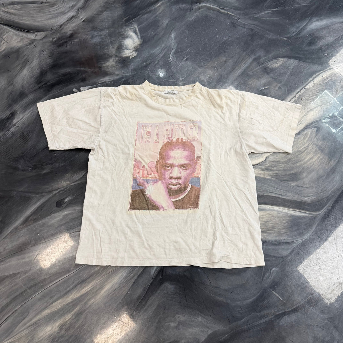 Jay Z Hustler Tee White Vintage