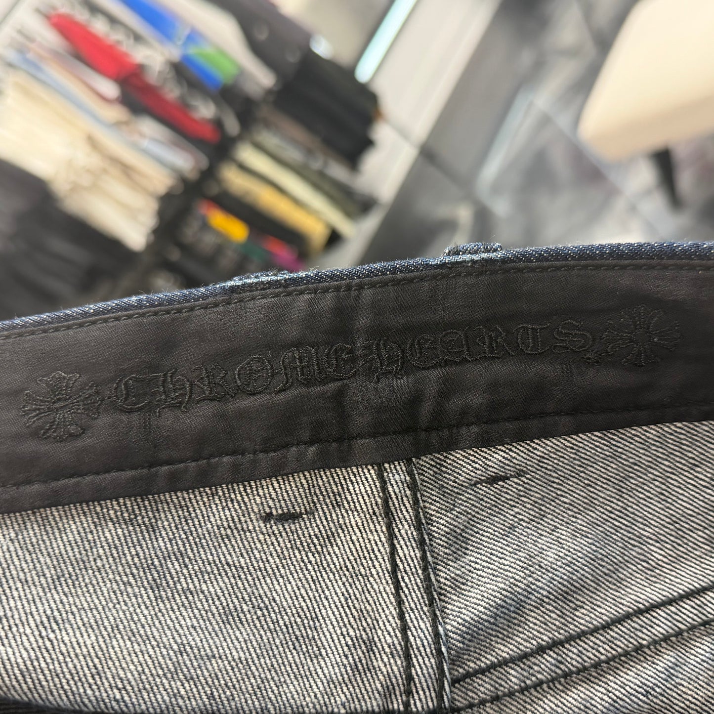 Chrome Hearts Plain Raw Denim Jeans