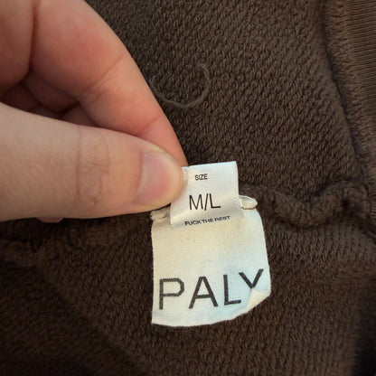 Paly Hollywood Yarn Logo Hoodie Brown