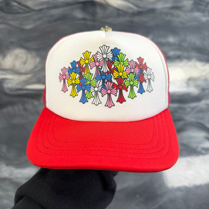 Chrome Hearts Multi Color Crosses Trucker Hat
