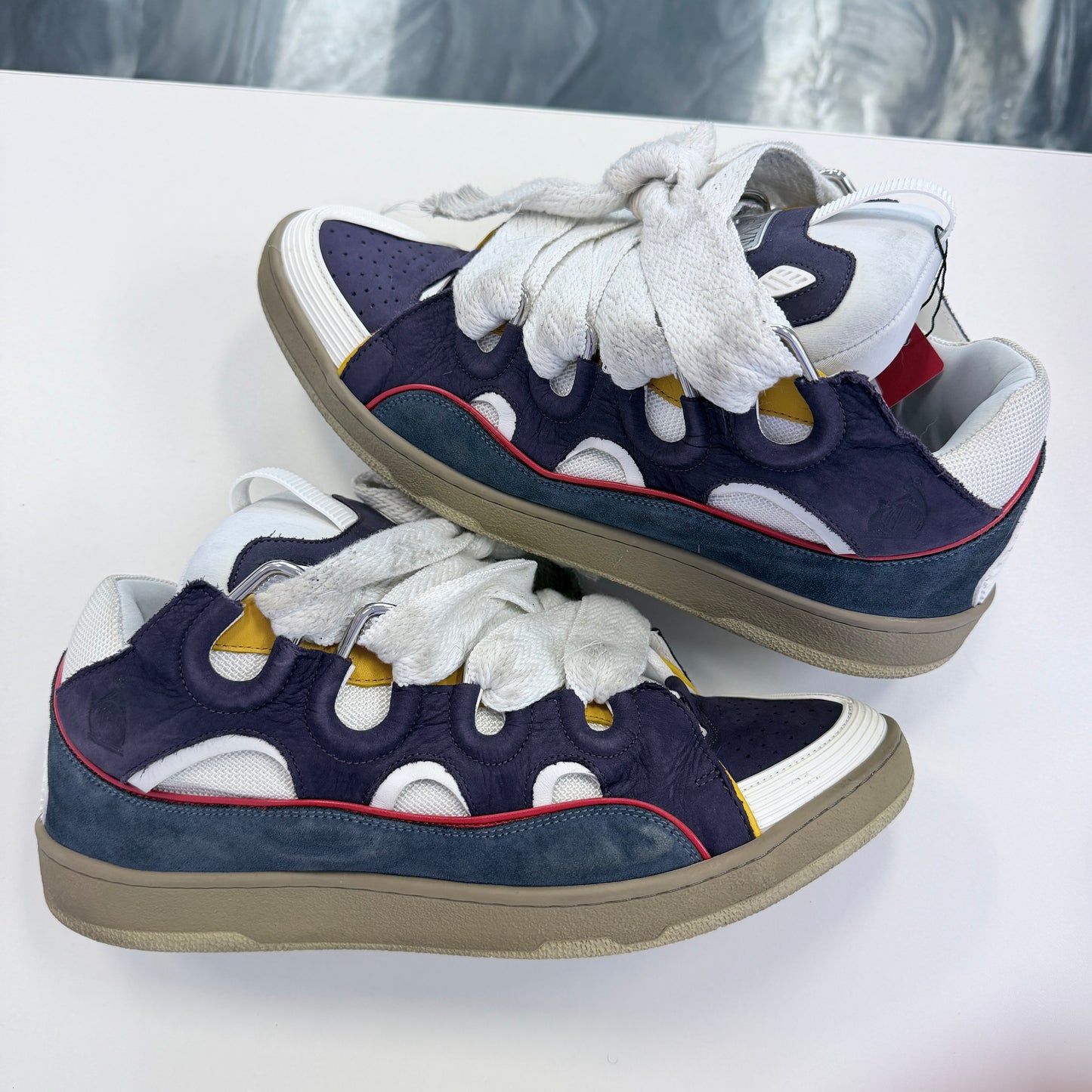 Lanvin Curb Exaggerated Lace-Up Skate Sneaker (USED NO BOX)
