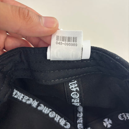 Chrome Hearts Scroll Label Black Baseball Hat