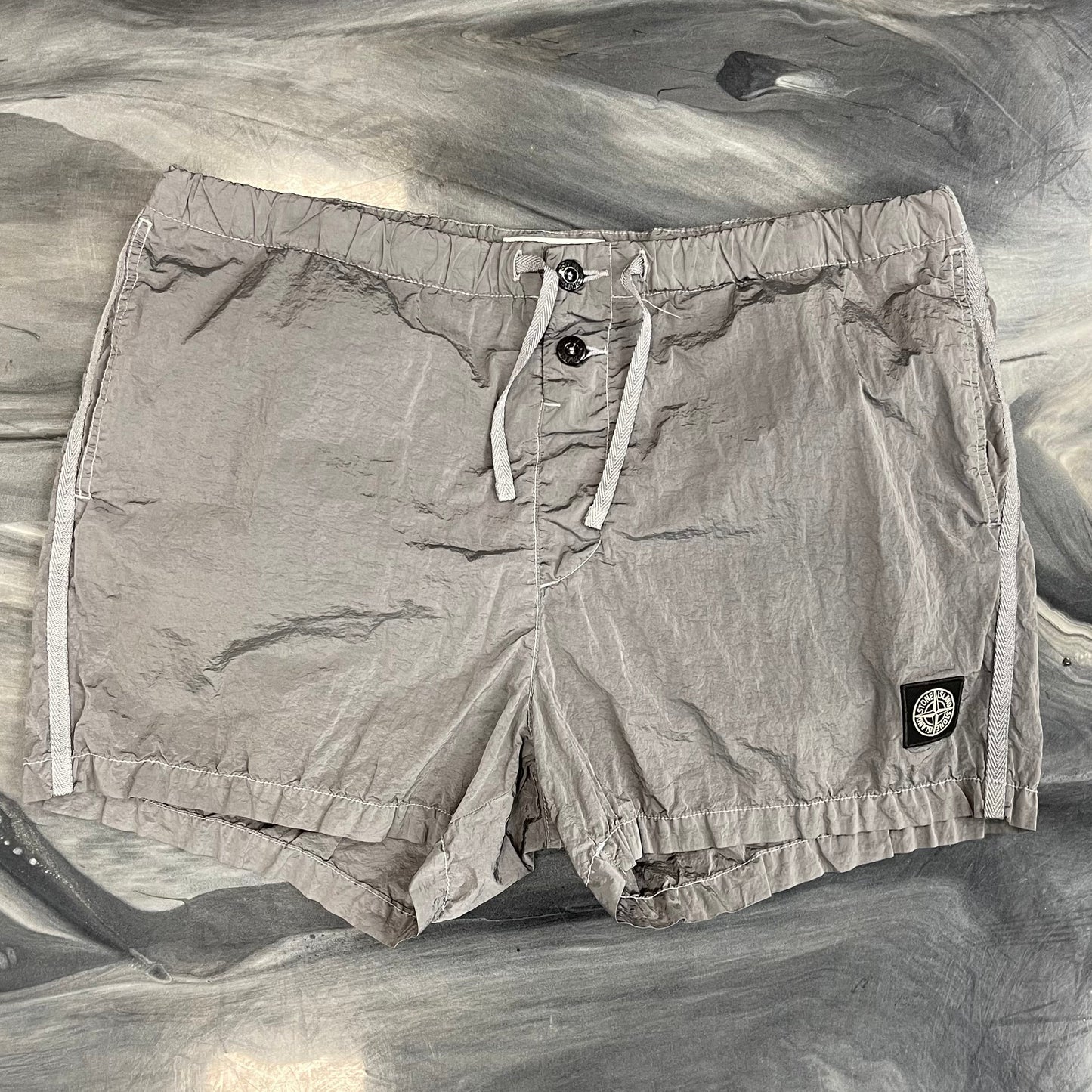 Stone Island Grey Nylon Swimming Shorts